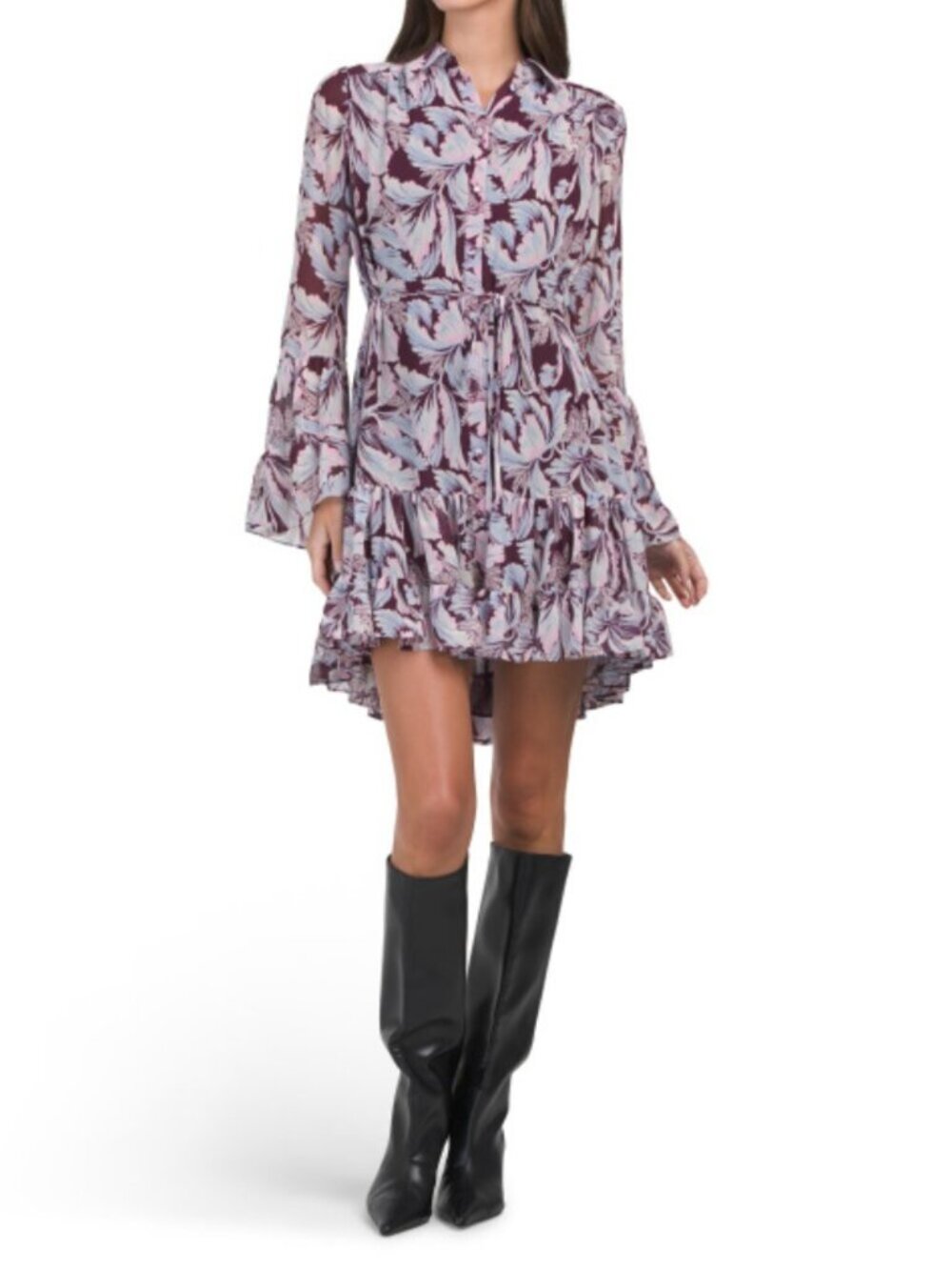CINQ A SEPT Multi Tulip Lyra Mini Dress